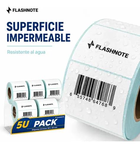 Etiquetas Térmicas Autoadhesivas Rollo 50x30mm Flashnote Pack X5 1000 Etiquetas Por Rollo Superficie Impermeable Para Envios Resistente Al A - imagen 8