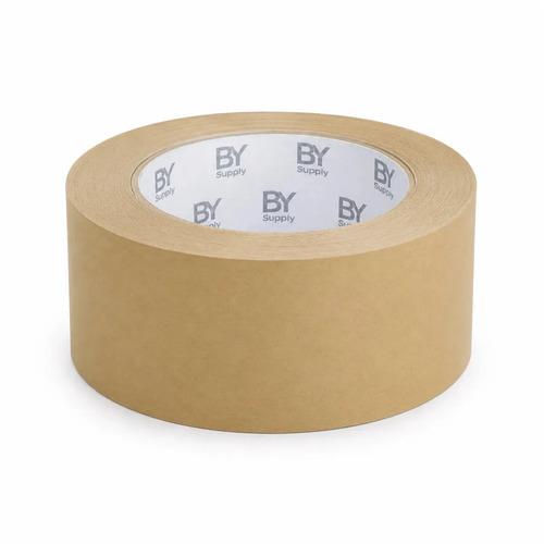 Cinta De Embalaje Bysupply Kraft Premium Para Cajas Eco, De Papel Adhesivo Biodegradable, 4.8 Cm X 100 M