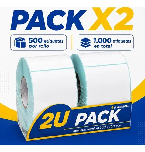 Etiquetas Térmicas Autoadhesivas Rollo 100x150mm Flashnote Pack X2 500 Etiquetas Por Rollo Superficie Impermeable Para Envios Resistente Al  - imagen 6