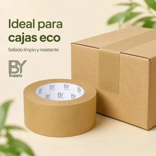 Cinta De Embalaje Bysupply Kraft Premium Para Cajas Eco, De Papel Adhesivo Biodegradable, 4.8 Cm X 100 M - imagen 7