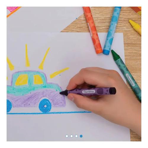 Crayones Papermate Lápices De Cera Triangular Colores X24 Multicolor - imagen 4