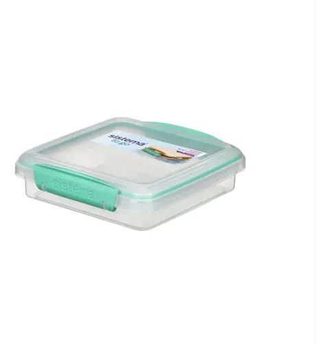 Tupper Taper Hermetico Porta Sandwich Queso Jamon Colacion 450ml