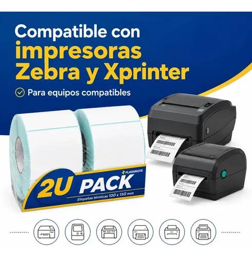 Etiquetas Térmicas Autoadhesivas Rollo 100x150mm Flashnote Pack X2 500 Etiquetas Por Rollo Superficie Impermeable Para Envios Resistente Al  - imagen 4