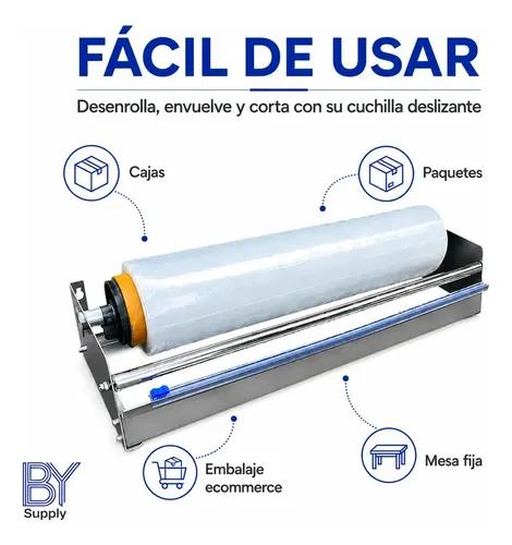 Dispensador Y Cortador De Film Stretch Bysupply Para Mesa, Con Base De Acero Y Cuchilla Deslizante - imagen 4