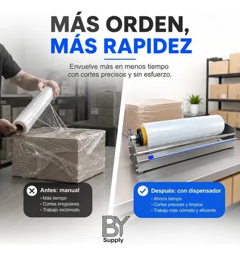 Dispensador Y Cortador De Film Stretch Bysupply Para Mesa, Con Base De Acero Y Cuchilla Deslizante - imagen 7