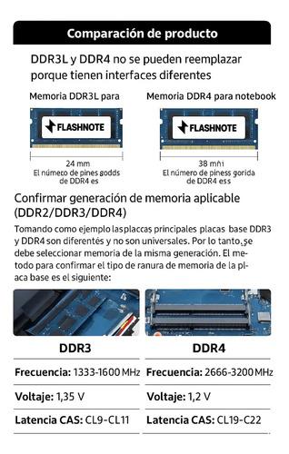Memoria Ram Flashnote 16gb Ddr4 3200 Mhz 1,2 V Sodimm Para Notebook Laptop - imagen 3