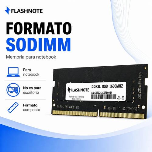 Memoria Ram 8gb Ddr3l 1600mhz Sodimm 1.35v Para Notebook Flashnote - imagen 2