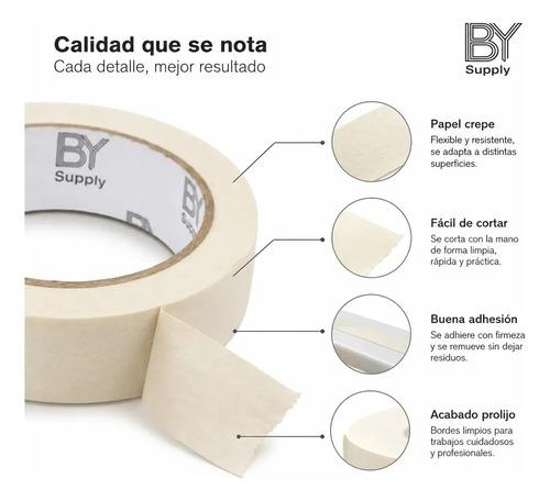 Cinta De Enmascarar Bysupply De Papel Crepe Para Pintura Y Manualidades - imagen 6