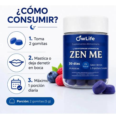 Gomitas Para Dormir Owlife L-triptofano + Vitamina B6 Sabor Berries 30 Días Suplemento Alimenticio Sueño Descanso - imagen 2