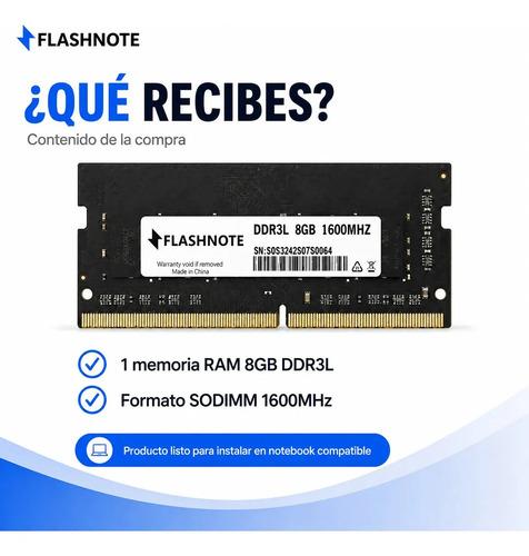 Memoria Ram 8gb Ddr3l 1600mhz Sodimm 1.35v Para Notebook Flashnote - imagen 6