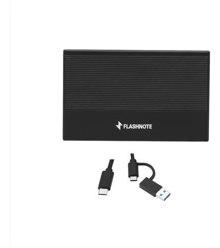 Disco Duro Externo 1tb Flashnote Usb 3.1 Tipo C Aluminio Hdd Premium Negro