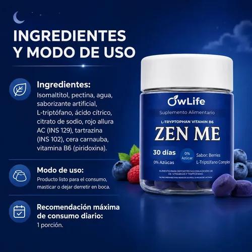Gomitas Para Dormir Owlife L-triptofano + Vitamina B6 Sabor Berries 30 Días Suplemento Alimenticio Sueño Descanso - imagen 8