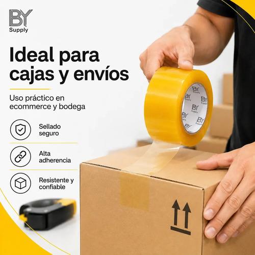 Cinta De Embalaje Bysupply Transparente De Polipropileno Para Cajas, 4.5 Cm X 300 M - imagen 7