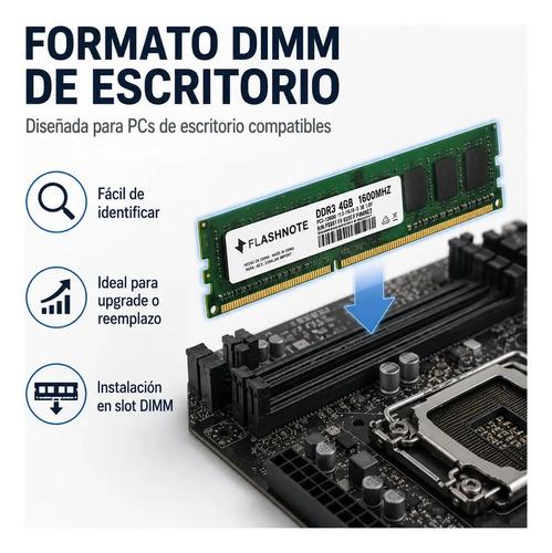 Memoria Ram Flashnote 8gb Ddr3 1600mhz Dimm Para Pc De Escritorio - imagen 7