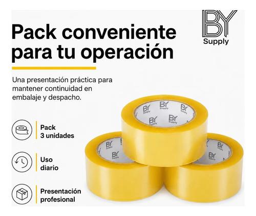 Cinta De Embalaje Bysupply Transparente, Pack De 3, Para Cajas Y De Ecommerce - imagen 7