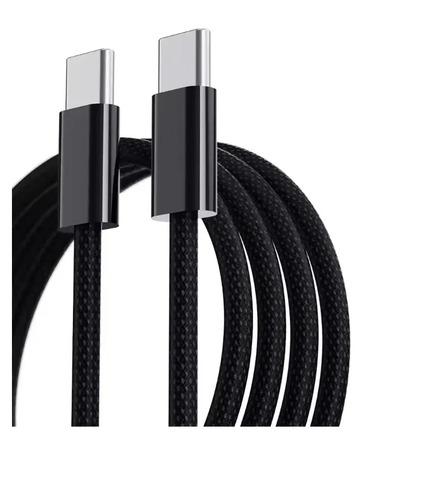 Cable Usb C A Usb C Flashnote 1m Trenzado Carga Rápida 60w Para iPhone Samsung Xiaomi Color Negro