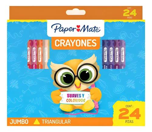 Crayones Papermate Lápices de Cera Triangular Colores X24 Multicolor