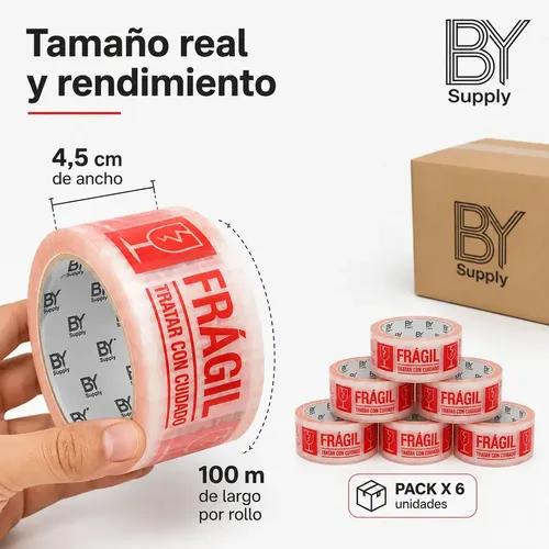 Cinta De Embalaje Bysupply Frágil Para Delicados (pack De 6 Unidades) - imagen 4