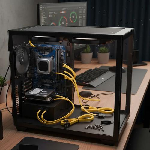 Pack X6 Cable De Datos Sata 3.0 6gbps 40cm Hdd Ssd Hembra Hm Amarillo - imagen 4