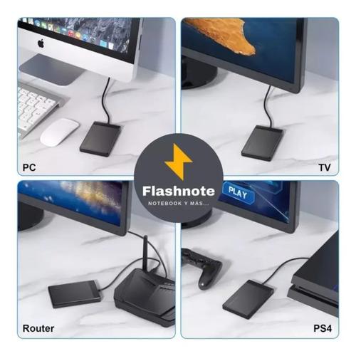 Disco Externo 750gb Para Ps4 Ps3 Ps2 Nintendo Xbox Notebook Negro - imagen 2