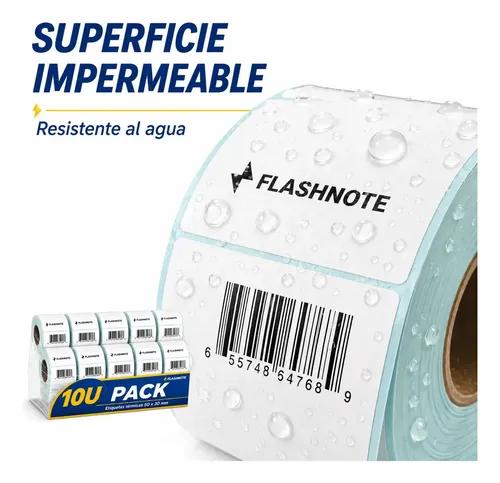 Etiquetas Térmicas Autoadhesivas Rollo 50x30mm Flashnote Pack X10 1000 Etiquetas Por Rollo Superficie Impermeable Para Envios Resistente Al  - imagen 8