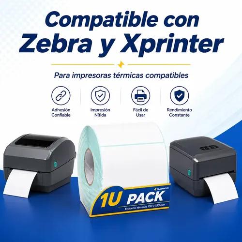 Etiquetas Térmicas Autoadhesivas Rollo 100x150mm Flashnote 500 Etiquetas Por Rollo Superficie Impermeable Para Envios Resistente Al Agua Com - imagen 7