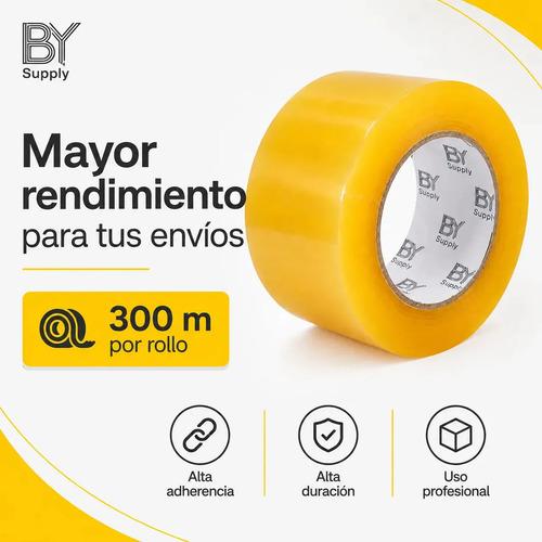 Cinta De Embalaje Bysupply Transparente De Polipropileno Para Cajas, 4.5 Cm X 300 M - imagen 5