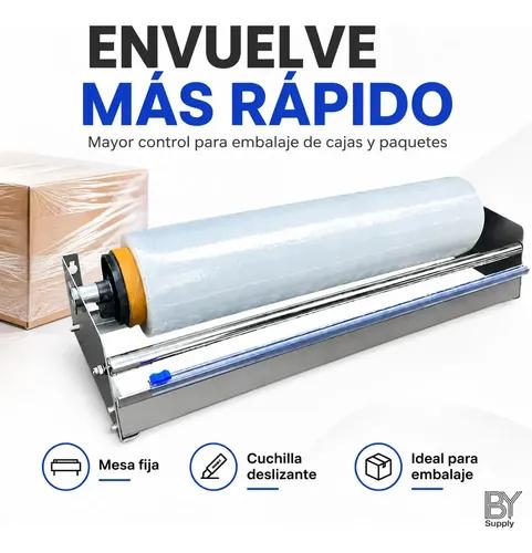 Dispensador Y Cortador De Film Stretch Bysupply Para Mesa, Con Base De Acero Y Cuchilla Deslizante - imagen 5