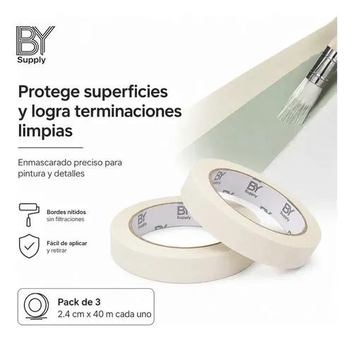 Cinta De Enmascarar Masking Bysupply Papel Crepé, Pack 3 Unidades Para Pintura Y Auto - imagen 8