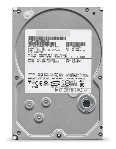 Disco Duro 1tb 3.5 Sata Nas Pc Dvr Servidor Camaras Video Hitachi 1tb