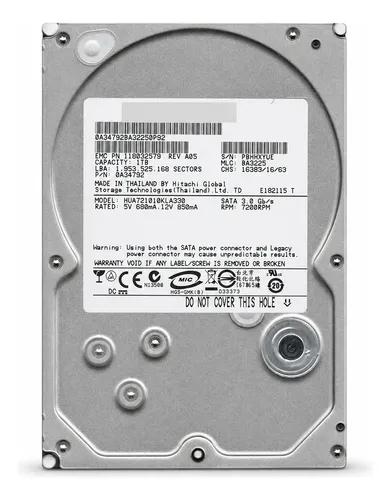 Disco Duro 1TB 3.5 SATA Nas PC DVR Servidor Camaras Video Hitachi 1TB