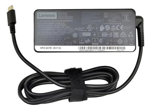 Cargador Lenovo Original Tipo C 65w 3,25a 20v Usb-c Negro