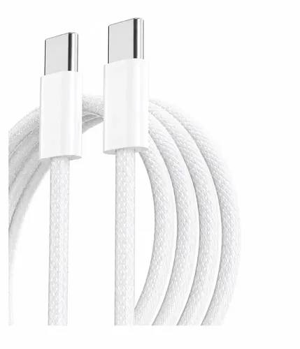 Cable Usb C A Usb C Flashnote 1m Trenzado Carga Rápida 60w Para iPhone Samsung Xiaomi Color Blanco