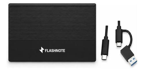 Disco Duro Externo 500gb Flashnote Usb 3.1 Tipo C Aluminio Hdd Premium Negro