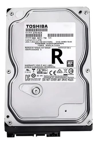 Disco Duro 1tb Toshiba 7200rpm 3.5 Pc Dvr Cctv Camaras Info Plateado