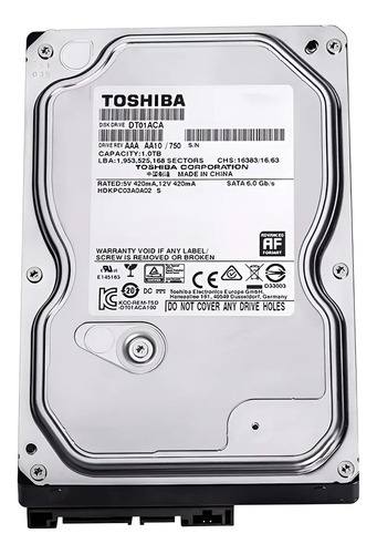 Disco Duro 1tb Toshiba 7200rpm Pc Dvr Camaras Almacenamiento Plateado