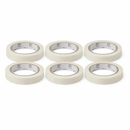Cinta De Enmascarar Bysupply De Papel Crepé Para Pintura Y Auto, Pack De 6