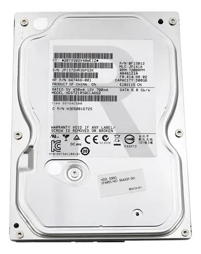 Disco Duro 500GB 3.5 PC Escritorio Computador CCTV 7200RPM Plateado