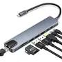 Hub Adaptador Usb C 8 Puertos Macbook Air Hdmi Ethernet Sd 8 En 1 - Hub Adaptador Usb C