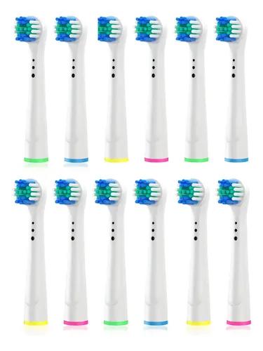 Pack 12 Cabezales de Repuesto Cepillo Compatible Oralb Braun Blanco