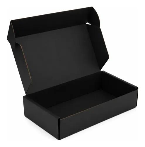 Caja Autoarmable 15x10x5 Cm 50 Unidades Carton Pack Calidad Negro
